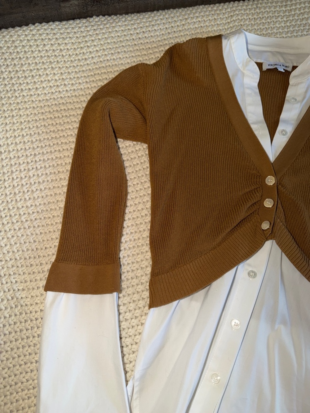 Veronica Beard Leonora’s Blouse-Camel - Picture 5 of 10